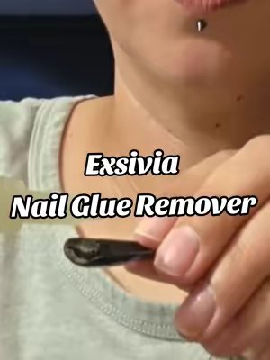 TikTok post by @lallypops for Exsivia. Caption reads: [...] reusable press-ons just got easier. Exsivia....
