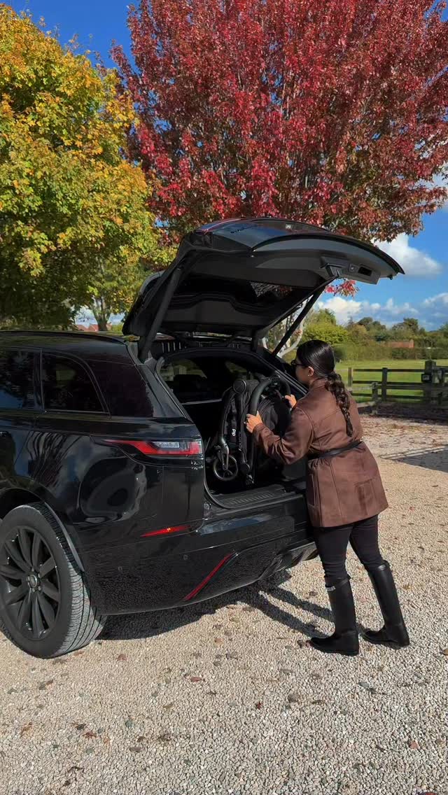 Instagram post by @poonamwalid for iCandy World Belgium. Caption reads: Just a mum, enjoying easy autumn walks 🍂 

Ad.....
