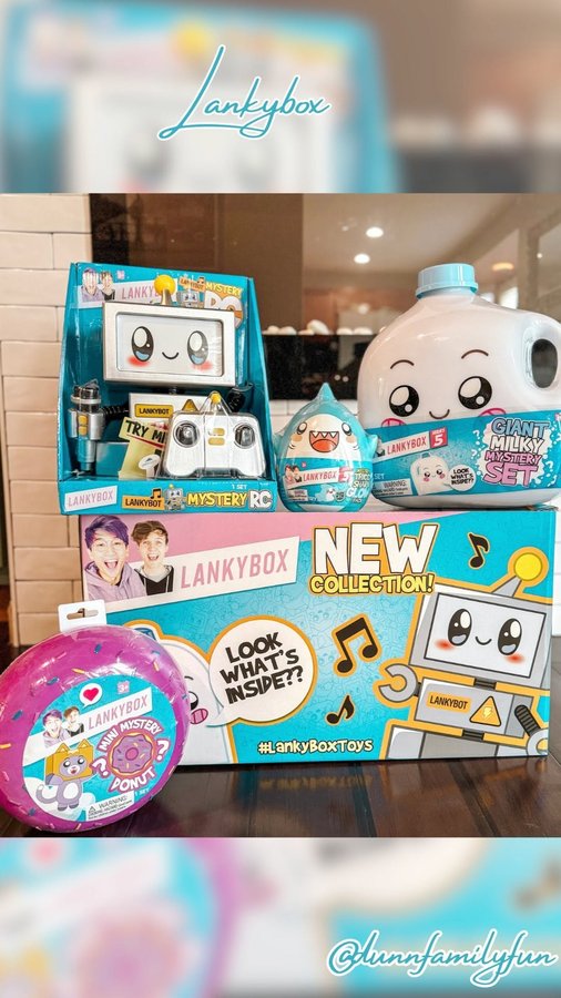 Instagram post by @dunnfamilyfun for LankyBox. Caption reads: Hey @lankyboxworld fans, get ready for some....
