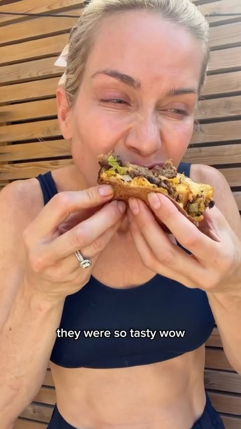 Instagram post by @thekatelawler for Beyond Meat. Caption reads: [...] actually eating. We’re big fans of....