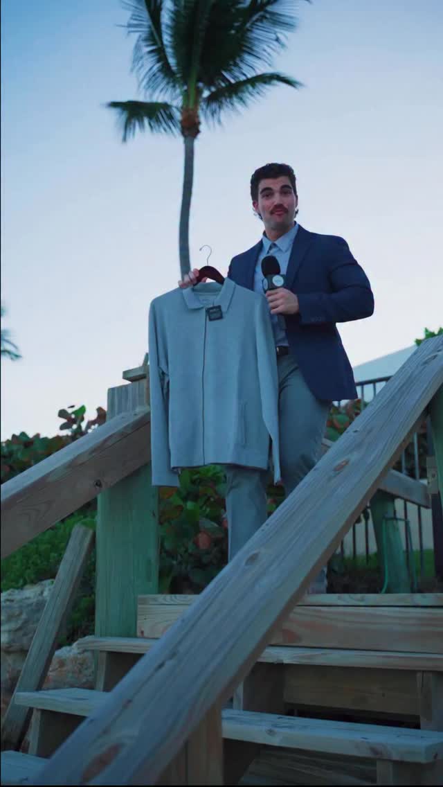 Instagram post by @colejernstedt for Men’s Wearhouse. Caption reads: [...] CHILLFLEX Casual Wear from @menswearhouse....