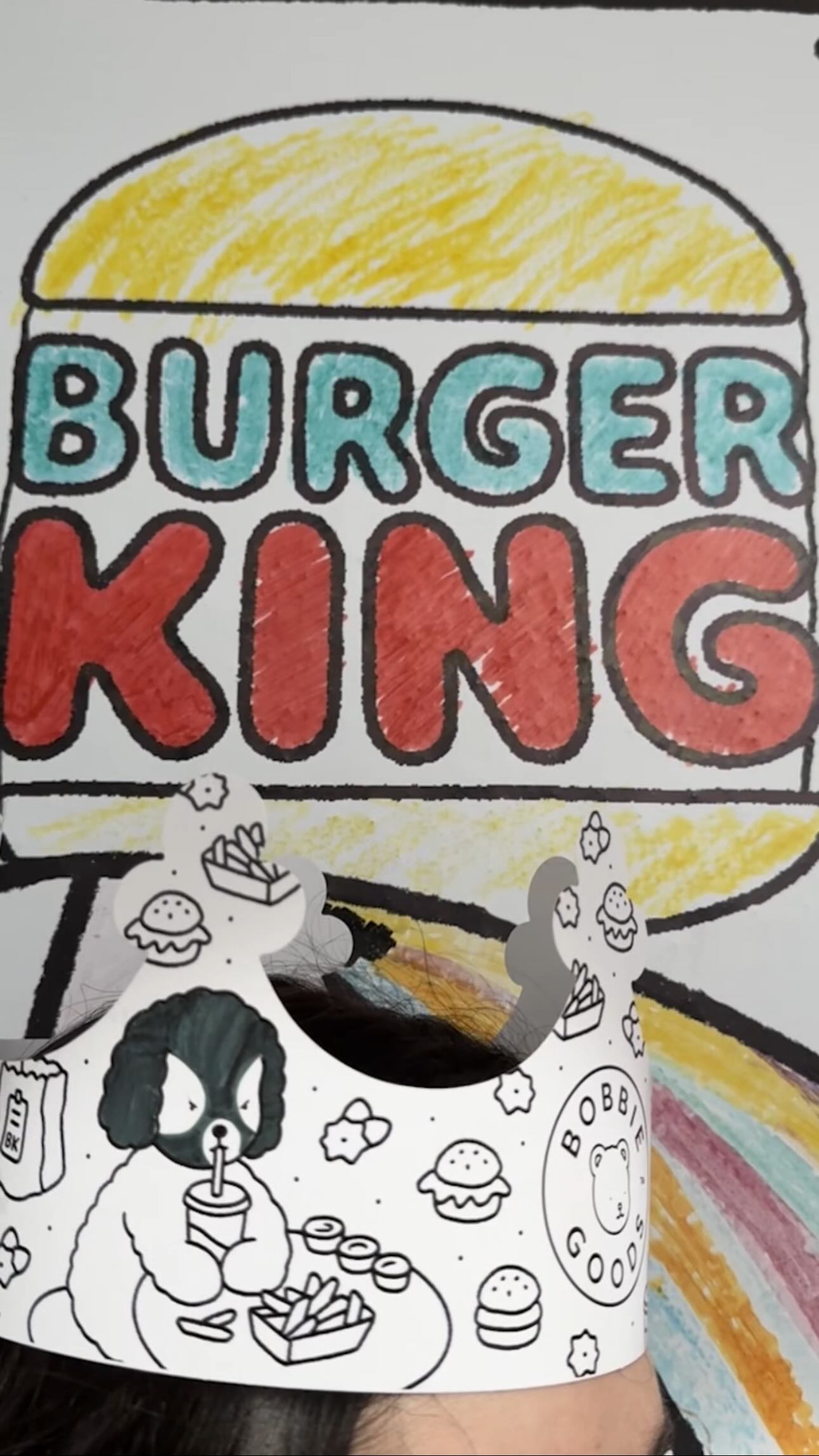 Instagram post by @jotaulia for BURGER KING. Caption reads: Então bora pintar mais um Bobbie Goods?

O....