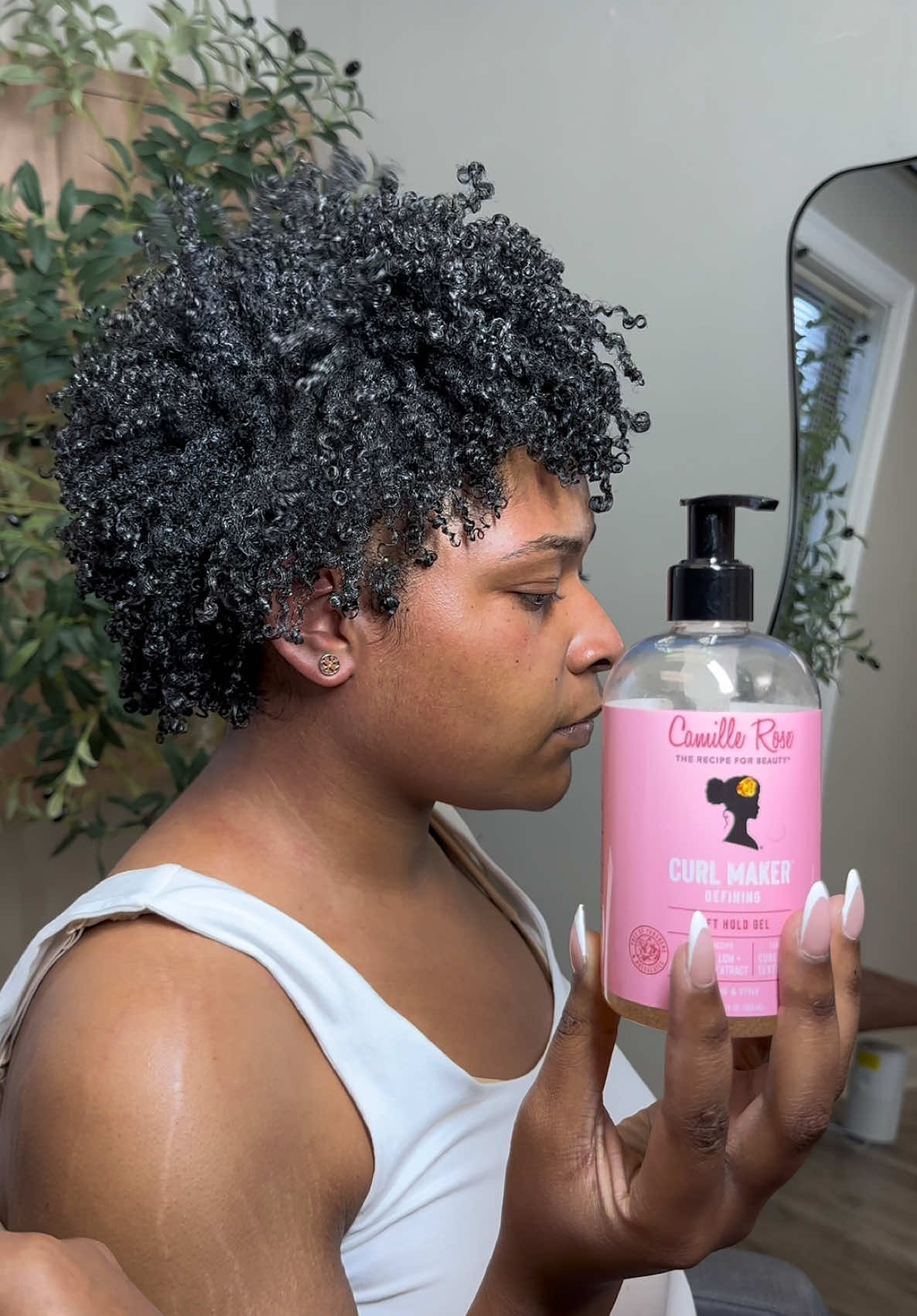 TikTok post by @texturedmanesllc for Camille Rose. Caption reads: [...] I focused on moisture first using Camille....