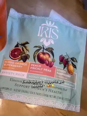 TikTok post by @verenisee01 for Iris Nutrition. Caption reads: [...] fiber to support digestion 🫶🏻✨ @Iris....