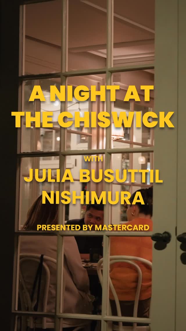 Instagram post by @juliaostro for Mastercard. Caption reads: A night that fed both heart and table 🧡

From....