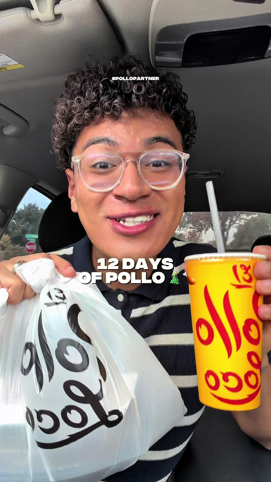TikTok post by @leoocarmona for El Pollo Loco. Caption reads: [...] 12 DAYS OF POLLO🎄 START TODAY @El Pollo....