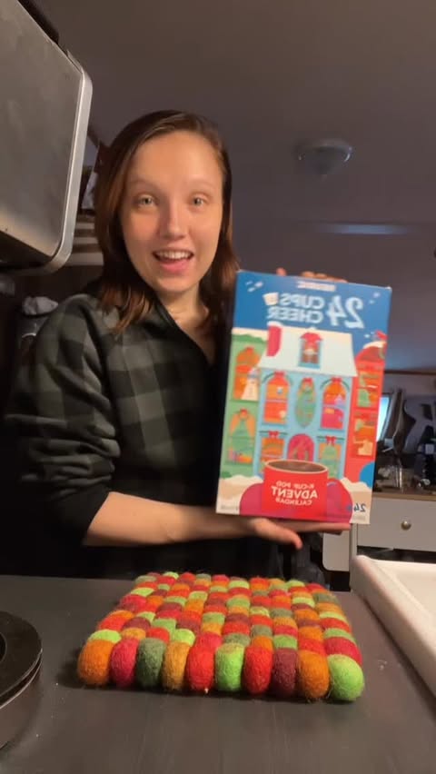 Instagram post by @mamaruppert for Keurig. Caption reads: Merry Christmas Eve!💛🎄 @keurig #adventcalendar....