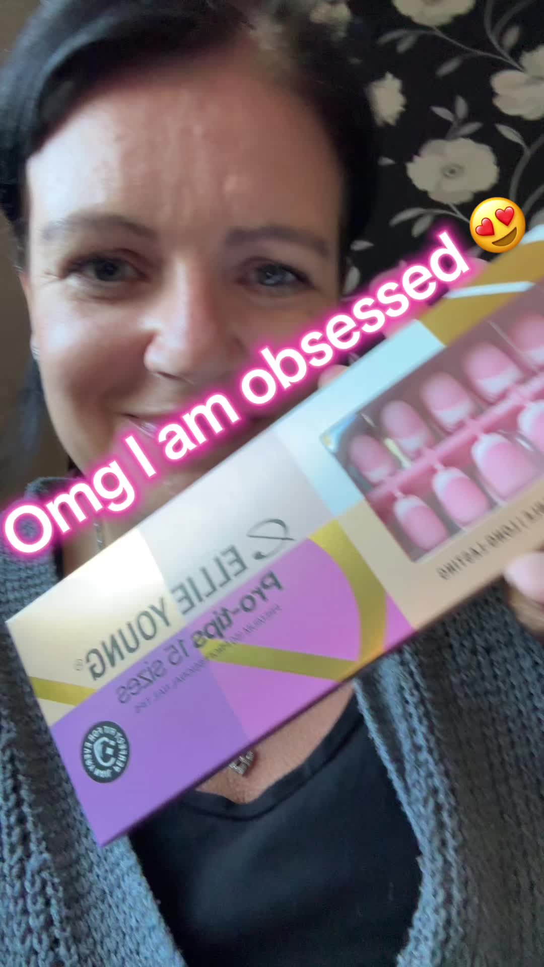TikTok post by @vguilliatt13 for Ellie Young Beauty Shop. Caption reads: @Ellie Young Nails Ltd obsessed with these Ellie....