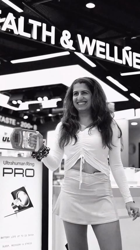 Instagram post by @thefitcorporate for Ultrahuman. Caption reads: [...] an experiential shopping store while....