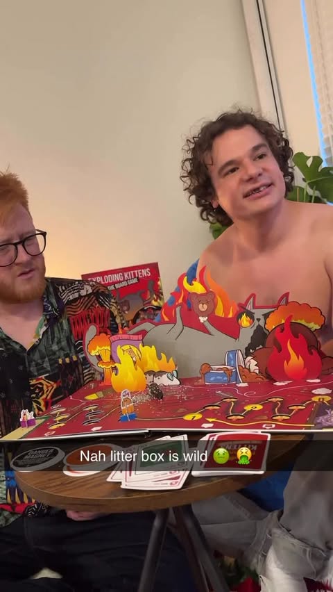 Instagram post by @cerspence for Exploding Kittens. Caption reads: Is this not part of the game? • Target Link in Bio....