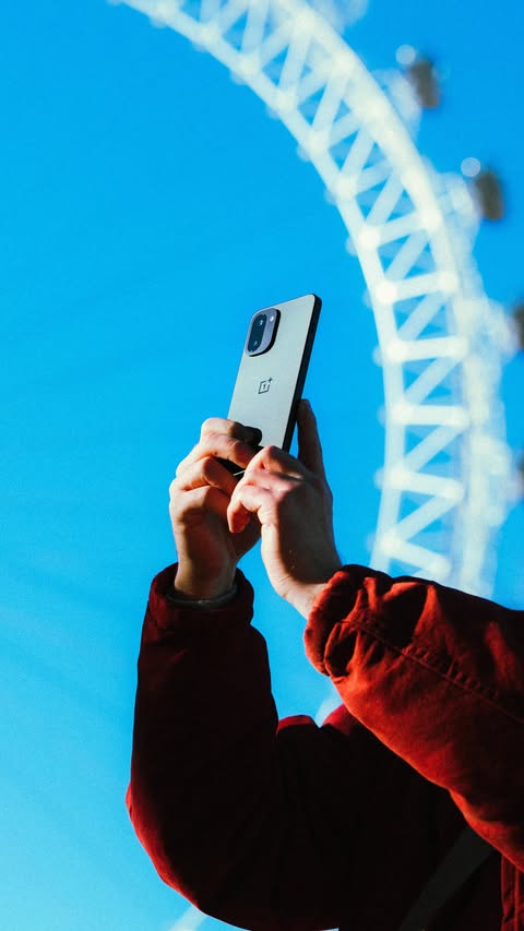 Instagram post by @maciejsphotos for OnePlus. Caption reads: [...] shots to cinematic slow motion 
OnePlus 15R....