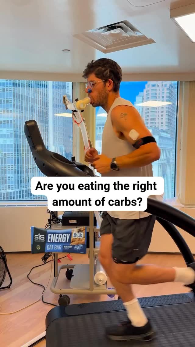 Instagram post by @rosnerperformance for Science In Sport. Caption reads: Most runners eat the same amount of carbs every....
