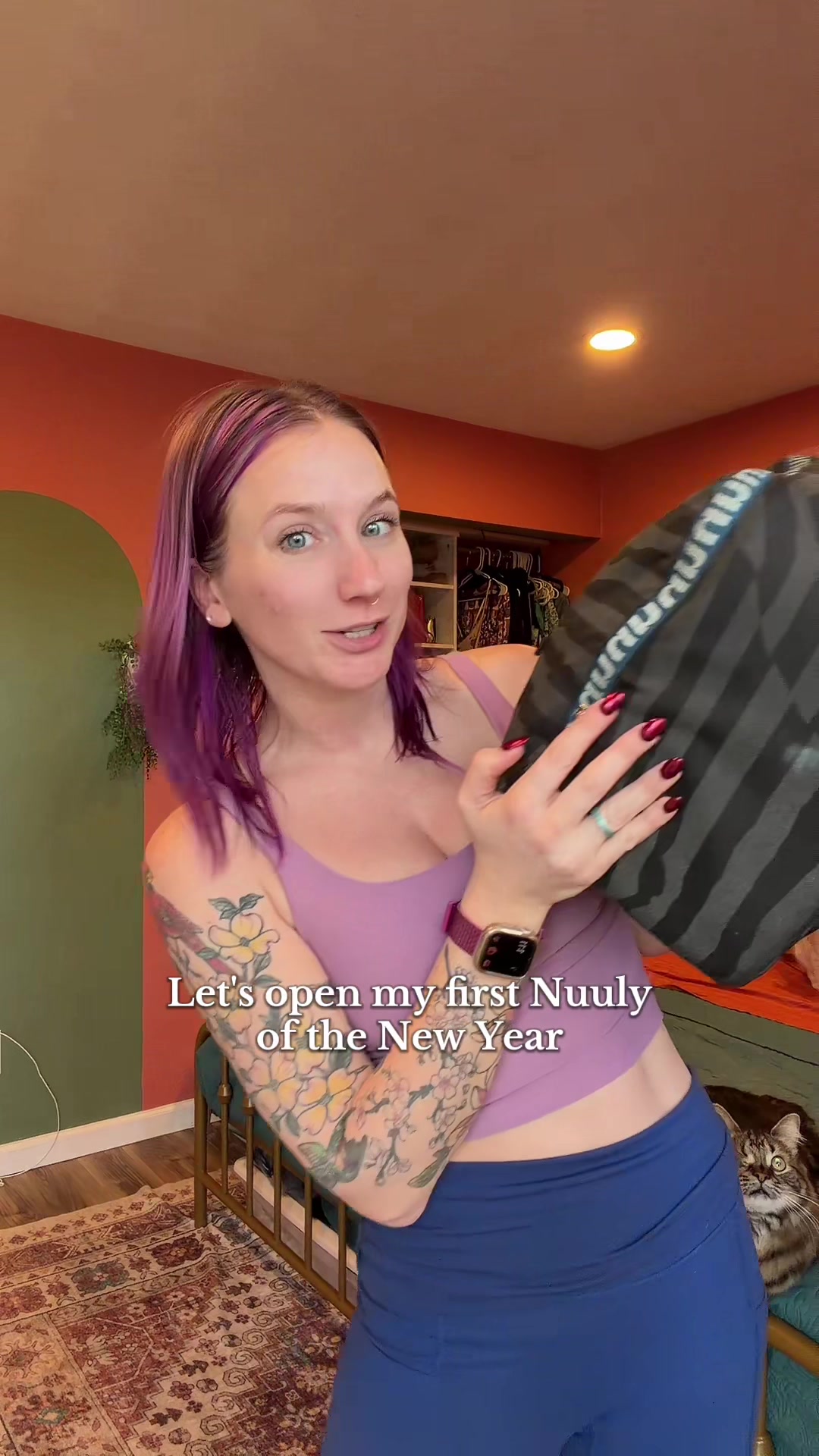 TikTok post by @zagarri_sierra for Nuuly. Caption reads: First @nuuly of the year is a hit! #nuuly....