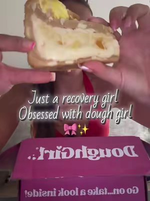 TikTok post by @paigelbriggs for DoughGirl. Caption reads: @DoughGirl thank you so much ❤️‍🩹#foodtok [...].
