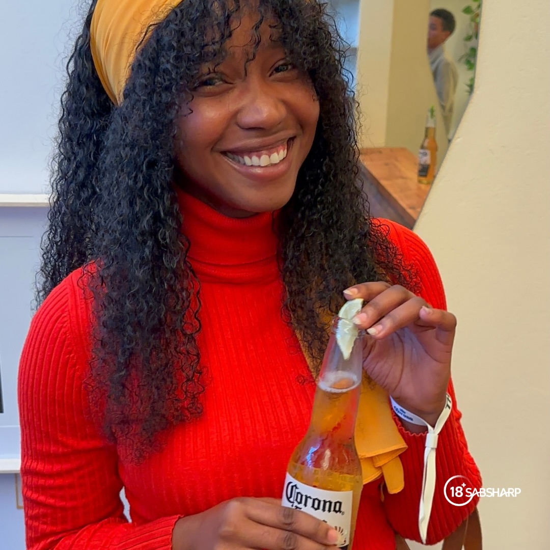 Instagram post by @bridgetteljk for Corona. Caption reads: [...] 🥹🤭 and all I can say is wow. A Corona can....