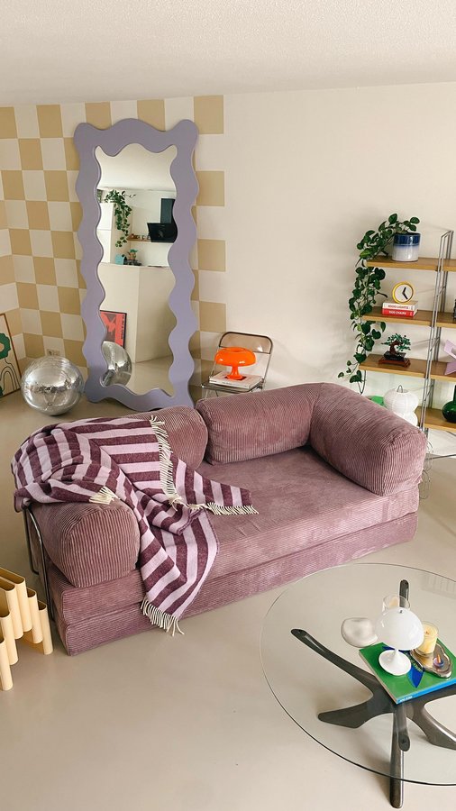 Instagram post by @studiomysa.nl for Louis Poulsen. Caption reads: When midcentury design meets retro with funky....