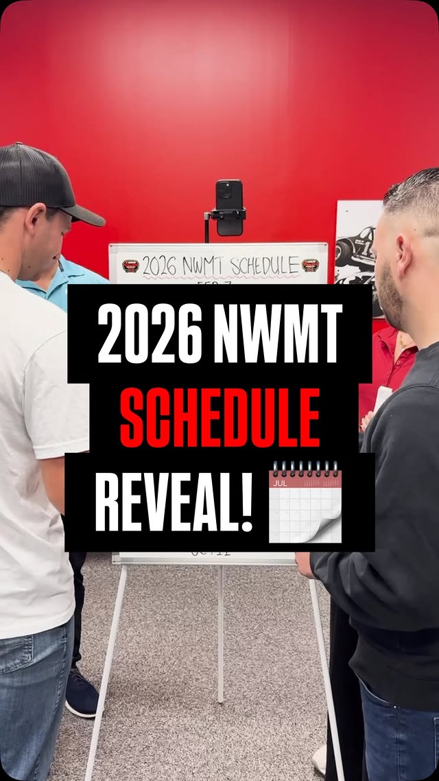 Instagram post by @jbonsignore for NASCAR. Caption reads: 👀 Austin Beers and Justin Bonsignore try to guess....