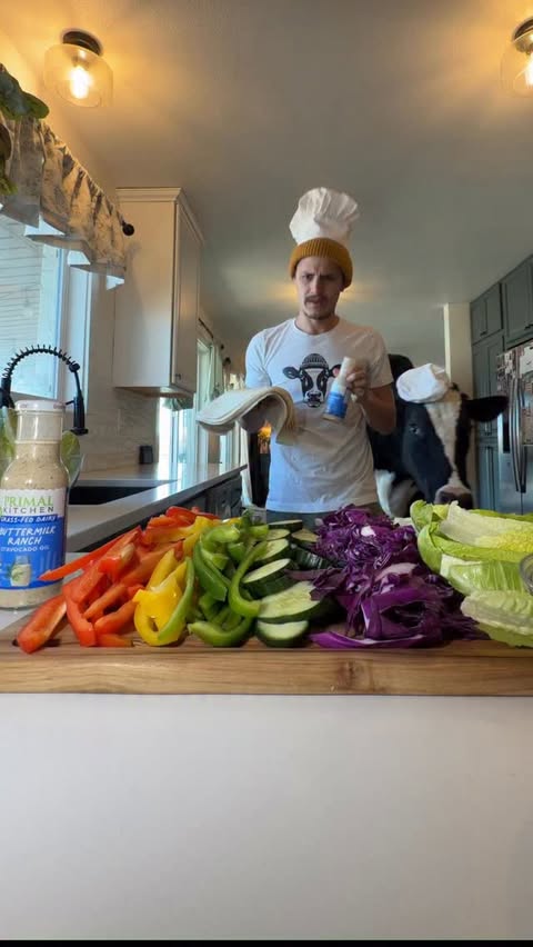Instagram post by @elias_filmz for Primal Kitchen. Caption reads: [...] to make a veggie wrap with Bruce and....
