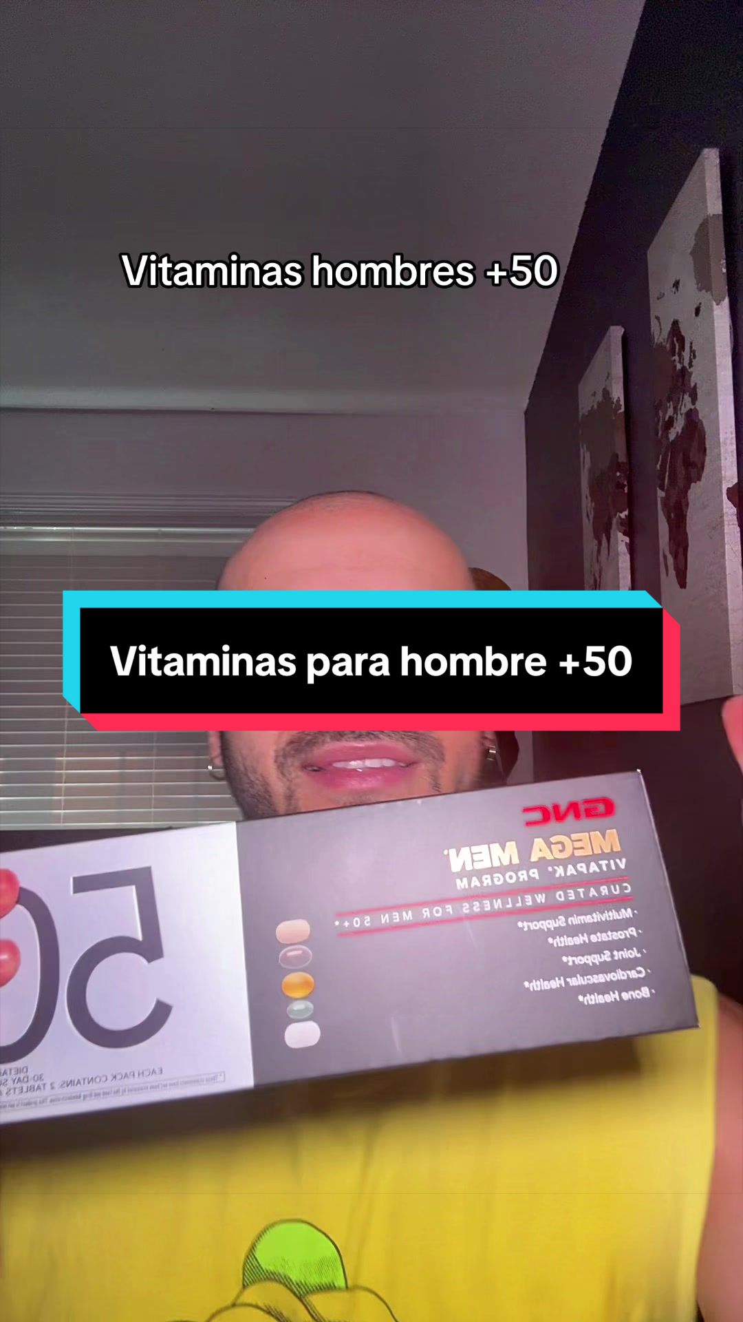 TikTok post by @memoop_ for GNC. Caption reads: @GNC #vitamins #health #men [...].