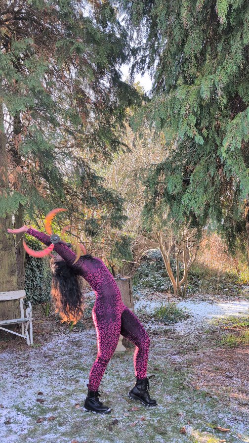 Instagram post by @reena_reen for SpiritHoods. Caption reads: Flowing with the birds and @spirithoods this snowy....