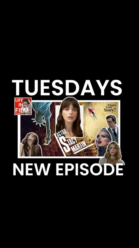 Instagram post by @lifeinfilmpod for BetterHelp. Caption reads: 🎬 STACY MARTIN: From Model to Nymphomaniac, Bold....