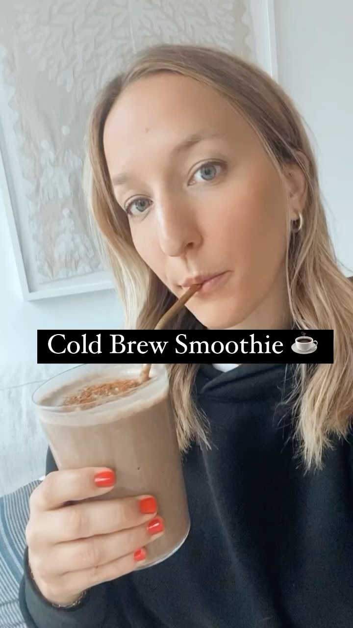 Instagram post by @lilydoran for Bulletproof. Caption reads: ☕️COLD BREW SMOOTHIE☕️ using @bulletproof Cold....