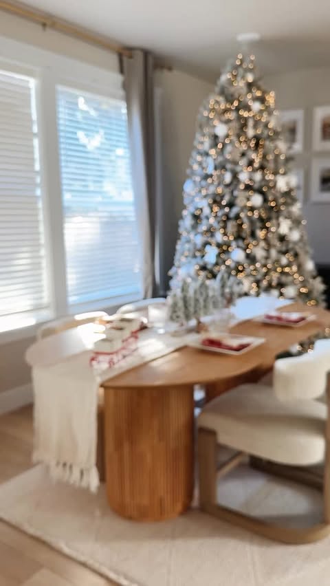 Instagram post by @emili_vezh_ for Chita Living. Caption reads: This is the most aesthetic «Coral Oval Wood Dining....