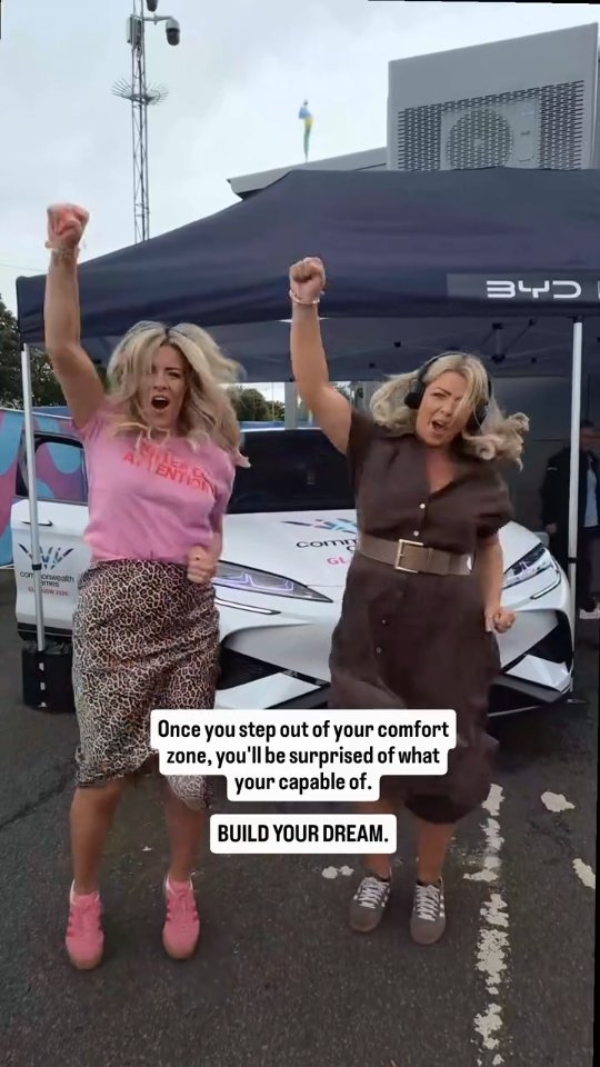 Instagram post by @_the_braid_sisters for BYD. Caption reads: [...] Glasgow 2026 Commonwealth Games with the BYD....