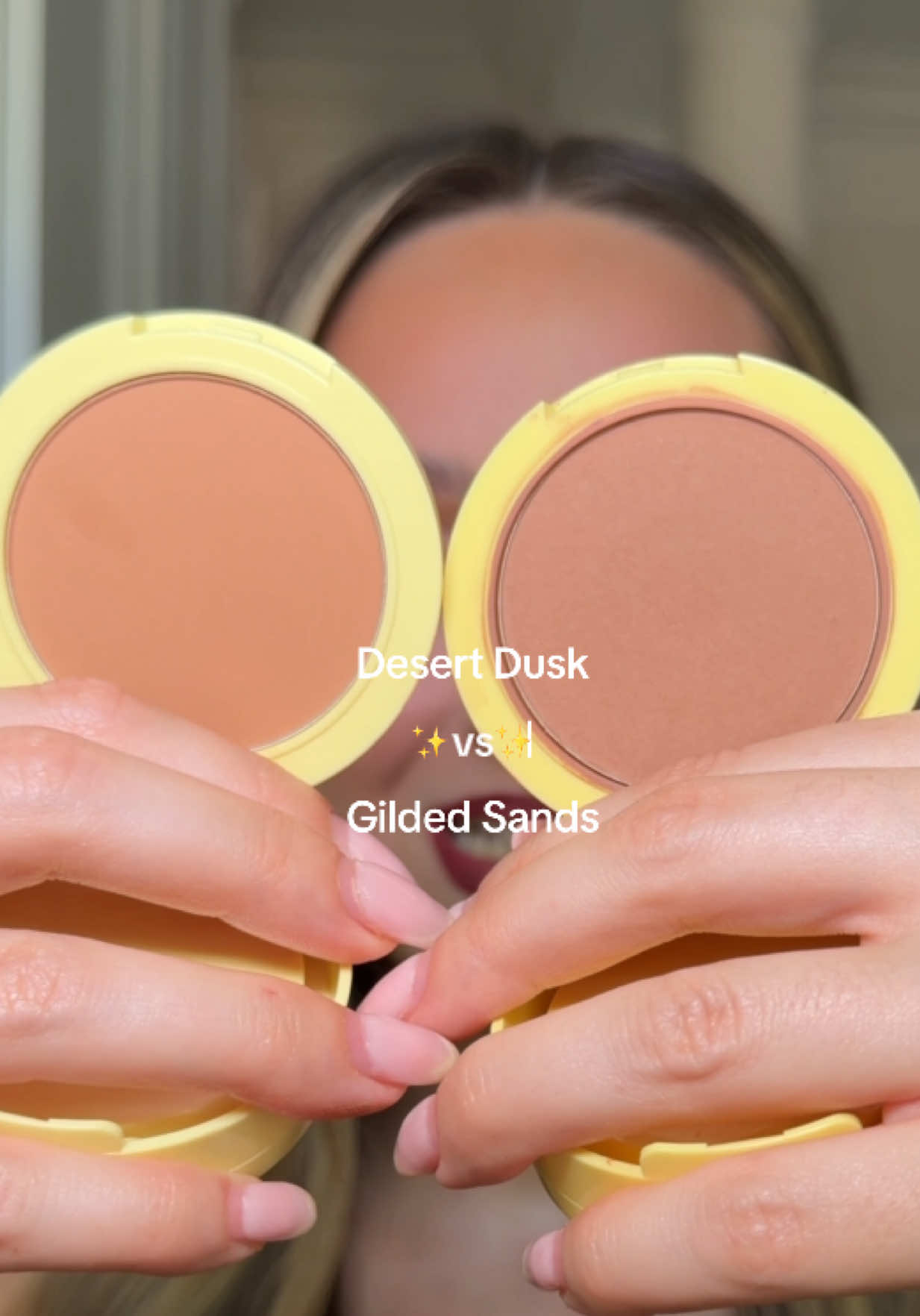 TikTok post by an influencer for Jordana Ticia Cosmetics. Caption reads: the best bronzer duo to ever exist?! Which side do....