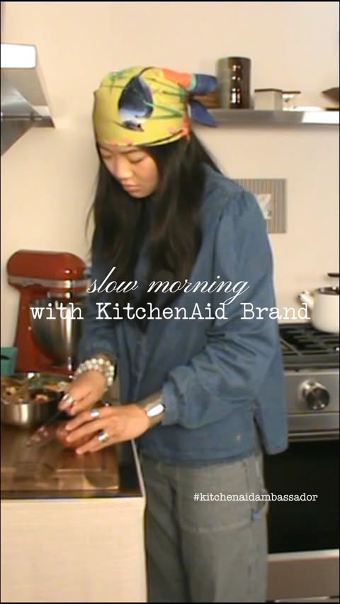 Instagram post by @sisleymark for KitchenAid. Caption reads: [...] part of building those routines. The....