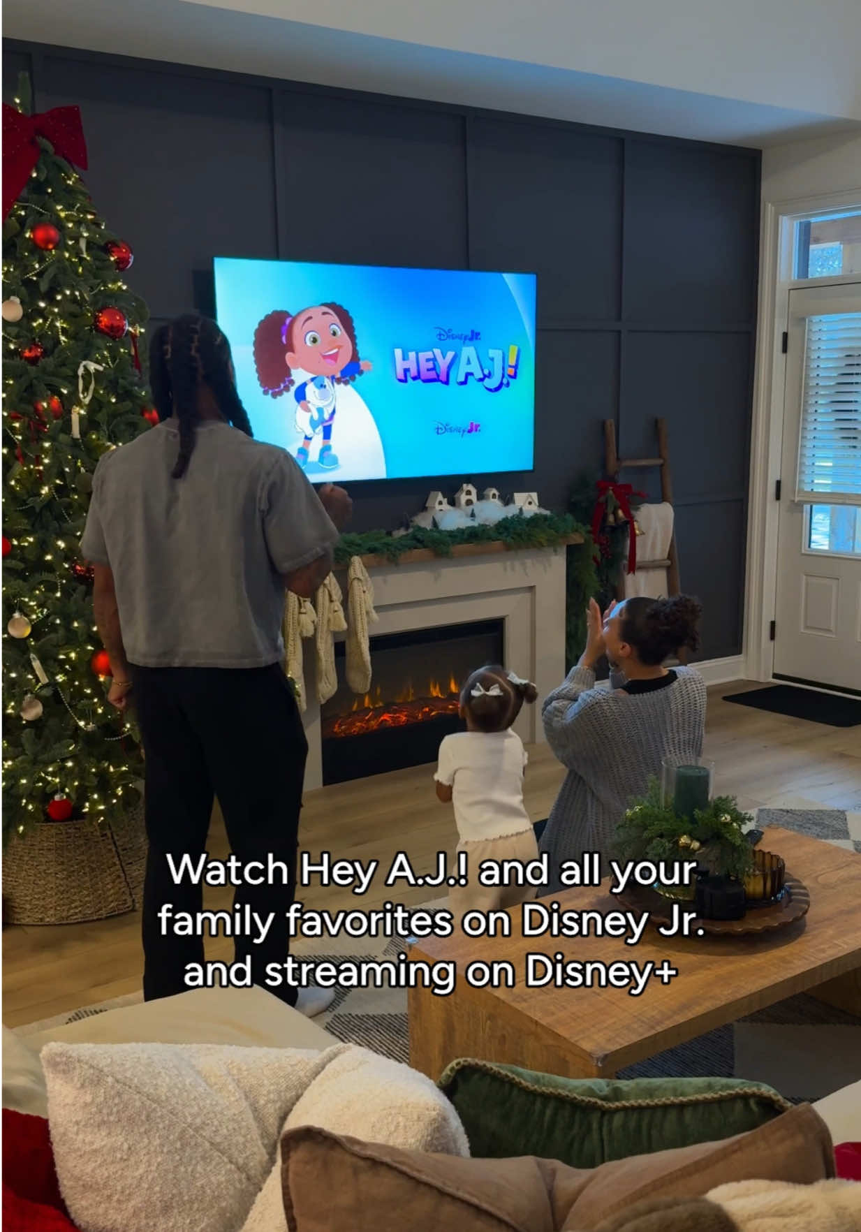 TikTok post by @agandana for Disney plus. Caption reads: Starting off the New Year right with #DisneyJr....