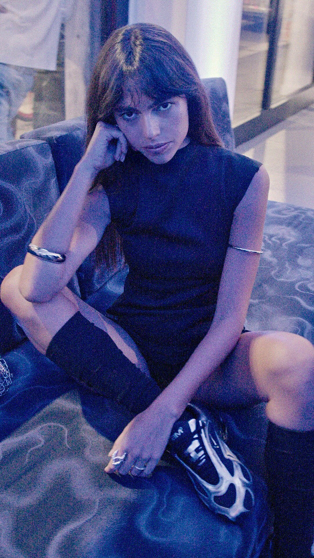 Instagram post by @giuliapetronio_ for AW LAB. Caption reads: enjoying every moment with Air Max Muse, feeling....