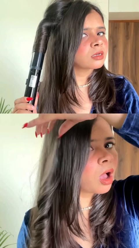 Instagram post by @kaamnalovey for AGARO Lifestyle. Caption reads: AGARO 4 in1 hair Straightener,Wavy Hair, Crimper,....