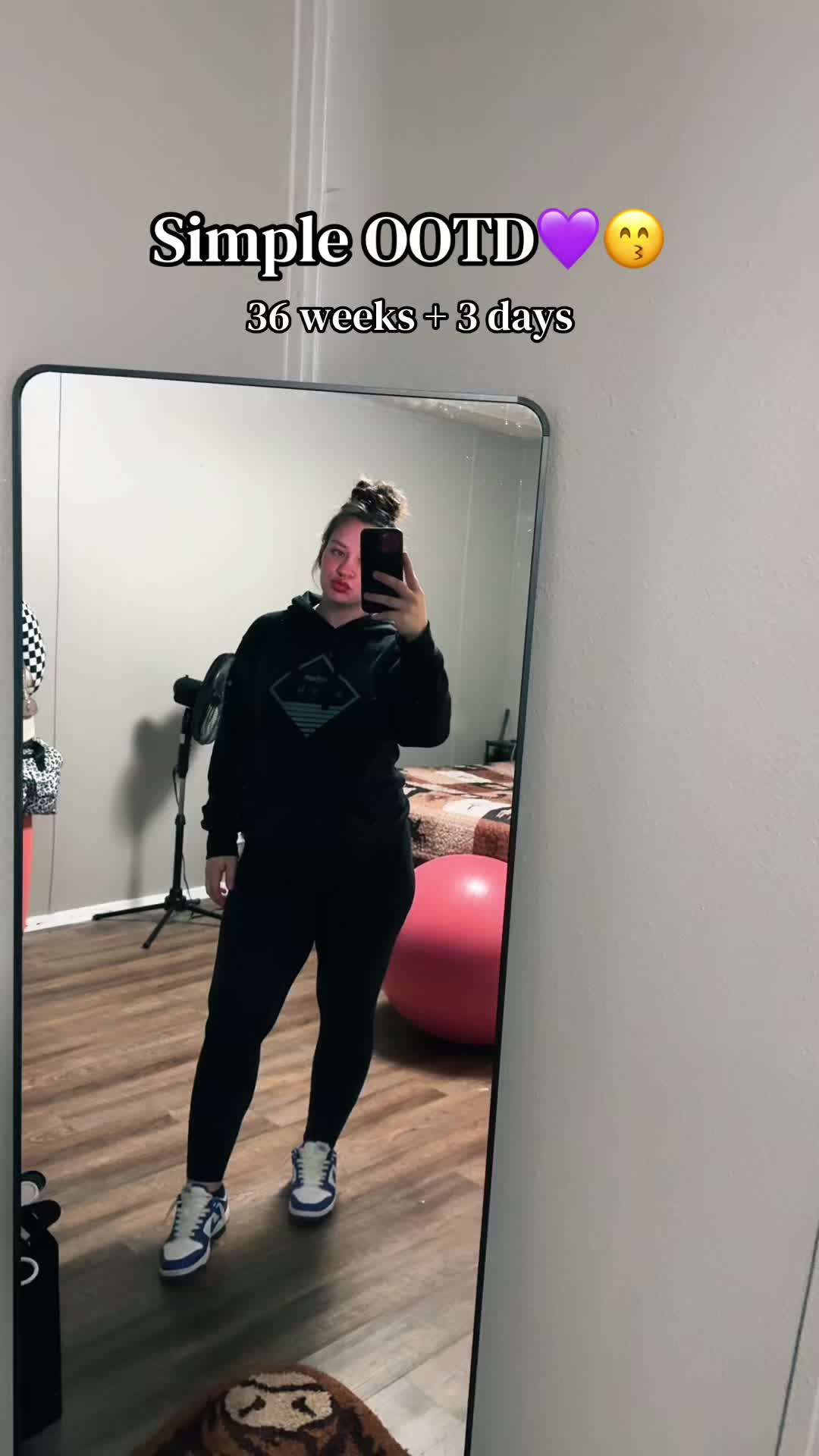 TikTok post by @tara.powell for VELVET CAVIAR. Caption reads: At the point in pregnancy that I just wanna be....