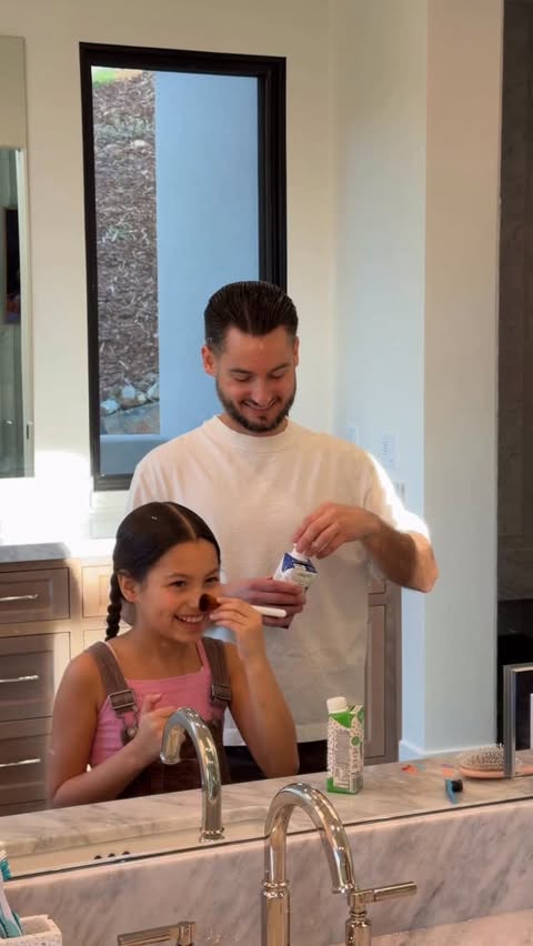 Instagram post by @theeverythingdad for Orgain. Caption reads: [...] so our routine has to keep up. We stock....