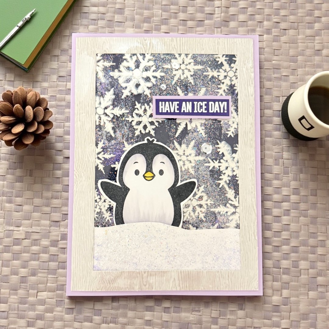 Instagram post by @ark513 for Ranger Ink. Caption reads: @ark513 created this delightful winter card using....