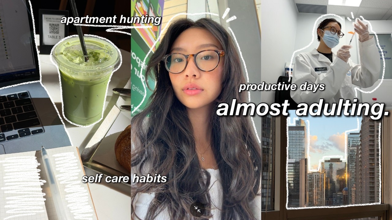 YouTube post by @BreannaQuan for Grovemade. Caption reads: almost adulting 🚚 apartment hunting, productive....
