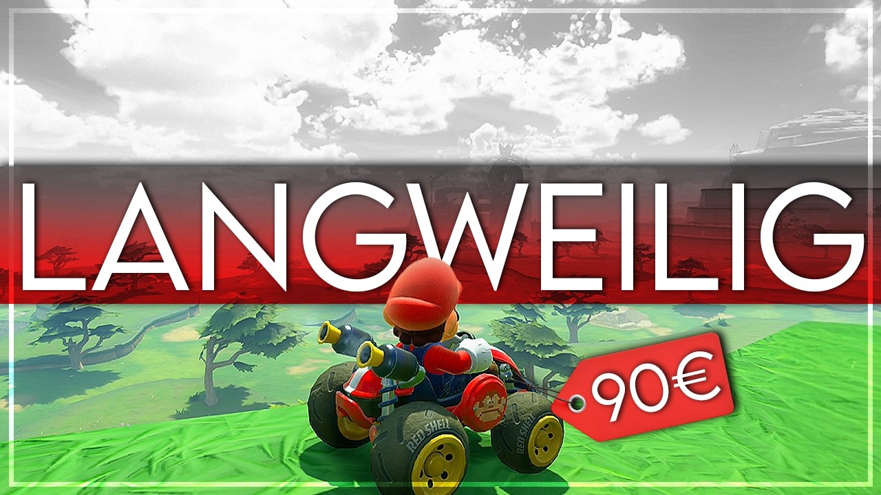 YouTube post by @KvidOfficial for Holy Squad. Caption reads: Mario Kart World ist KEINE 90€ wert!.