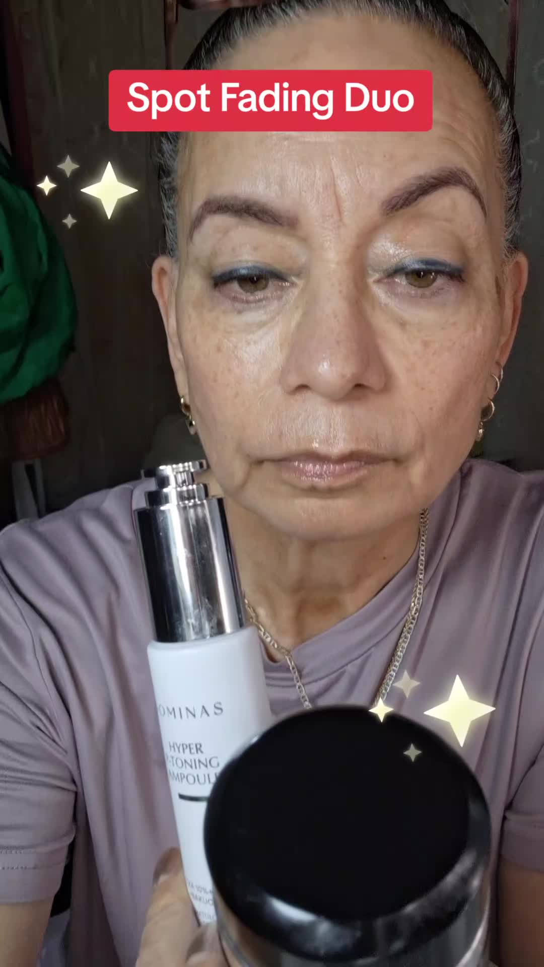 TikTok post by @digital.life.with.lena for LG BEAUTY. Caption reads: [...] Skin Tone, and Improved Elasticity @LGbeauty....