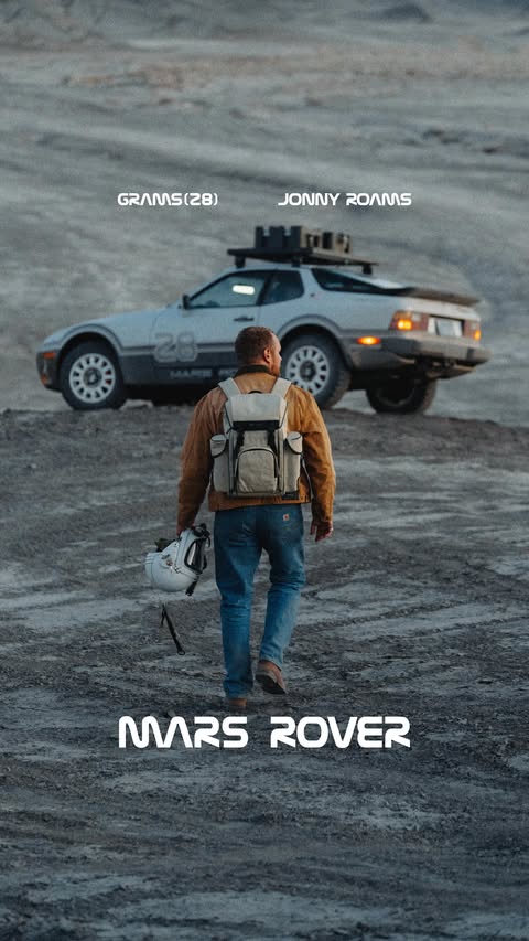 Instagram post by @jonnyroams for GRAMS28. Caption reads: Something new is coming just over the horizon.....