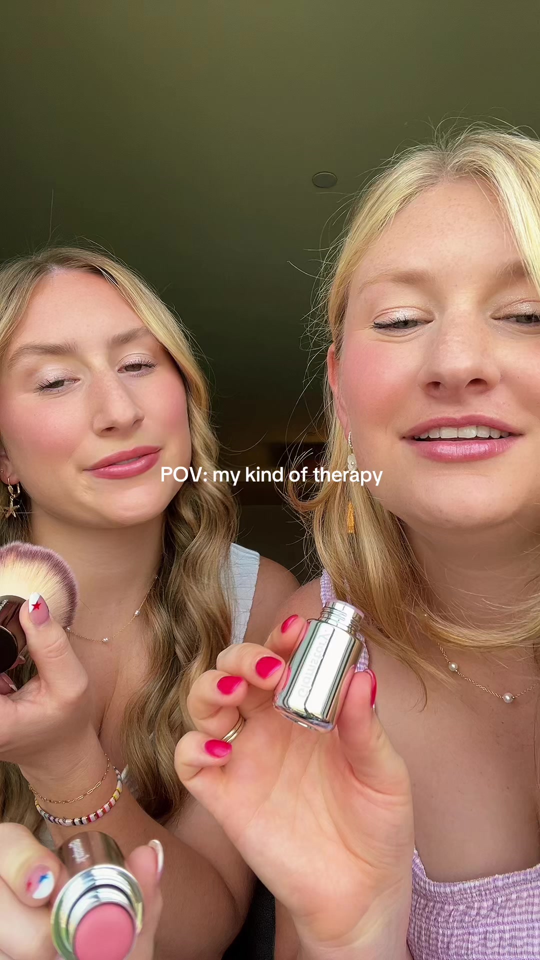 TikTok post by @asmrkatiee for Glam Story. Caption reads: [...] 🤭🌸💖 nothing hits quite the same 🥹....