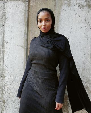 Instagram post by @shahdbatal for DKNY. Caption reads: Wear what you feel so long as you always feel good....