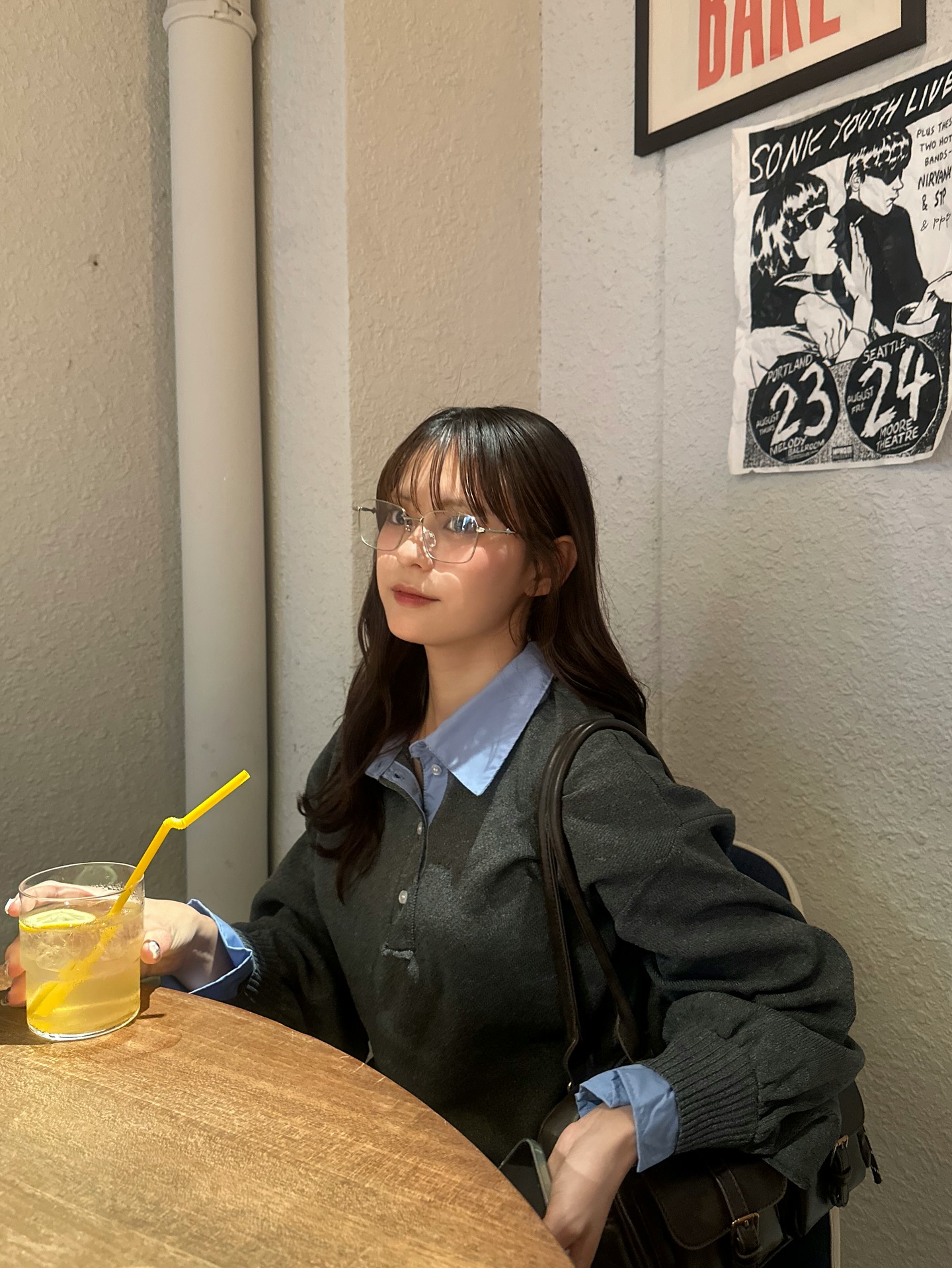 Instagram post by @sano_48 for SELECT MOCA. Caption reads: ブルー×グレーの最強コーデ👏🏻

@selectmoca....