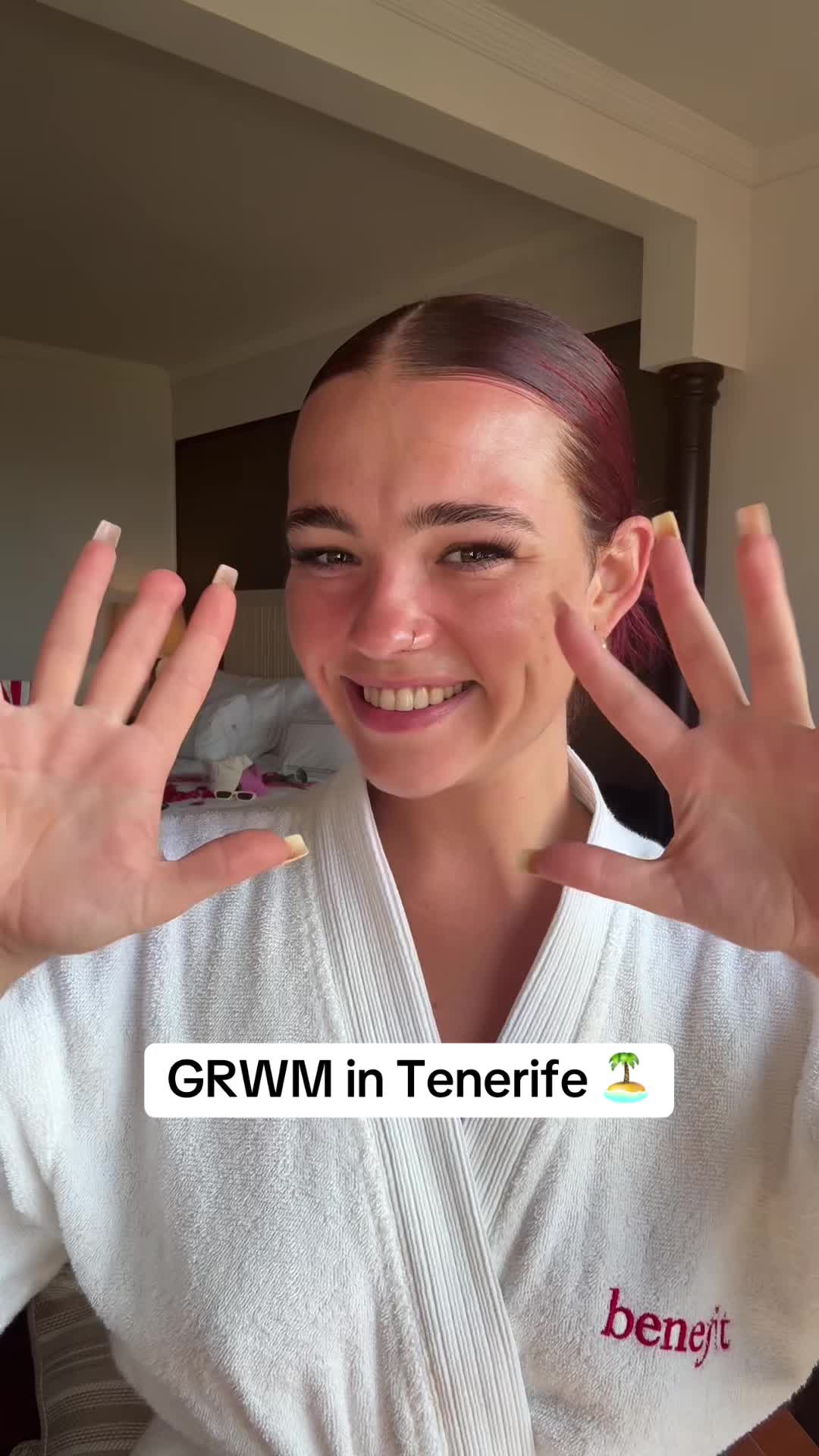 TikTok post by @miriammullins_ for Benefit Cosmetics. Caption reads: The brand now @Benefit Ireland @Benefit Cosmetics....