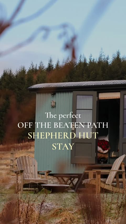 Instagram post by @my.scottish.journal for Unlimited Scotland. Caption reads: •Previous ad• Picture this… a cosy cabin in the....
