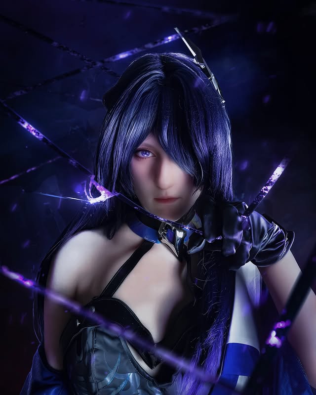 Instagram post by @tsukiyume.cos for dokidokicosplay. Caption reads: [...] @honkaistarrail Cosplay & wig:....