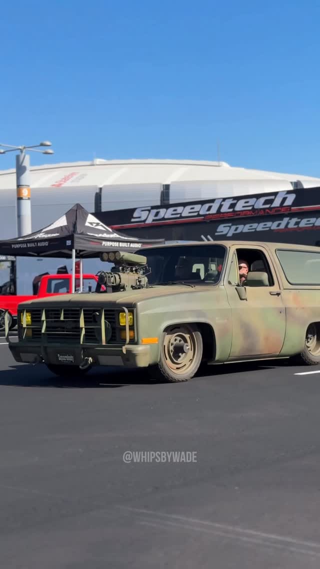 Instagram post by @autometaldirect for Holley. Caption reads: RIP YOUR HEADPHONES 😤😂 @SquarebodySyndicate....