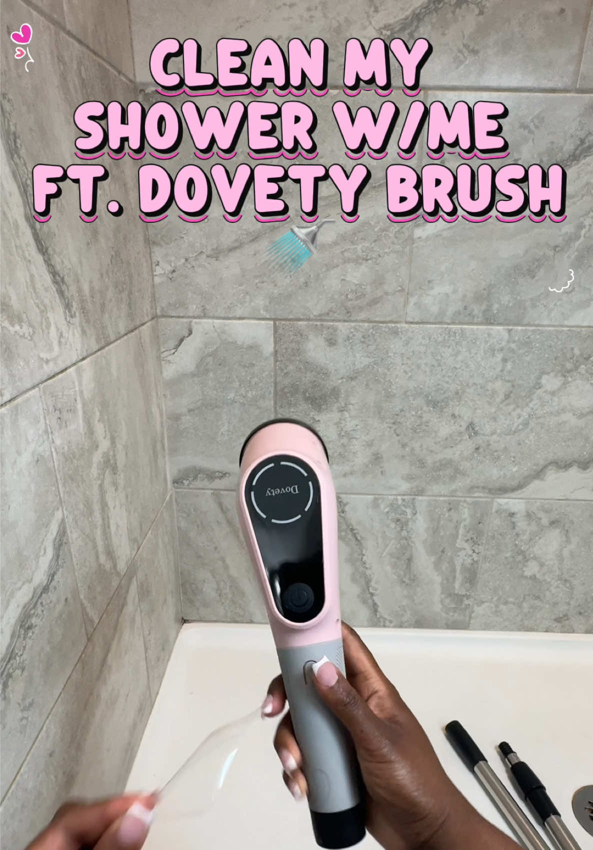 TikTok post by @akiramatthew for Dovety. Caption reads: [...] shower w/me 🚿🤩 #CapCut #fyp #cleantok....