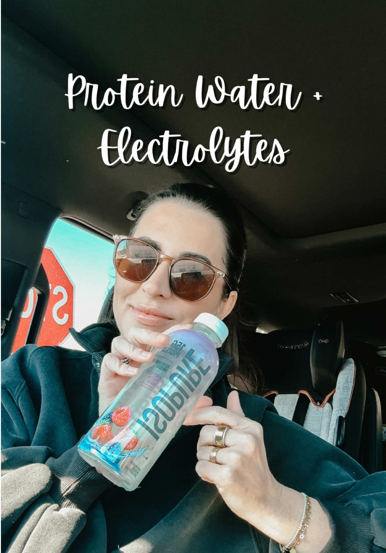 TikTok post by @kristenlecos for Isopure. Caption reads: The new @Isopure Protein Water is finally in....