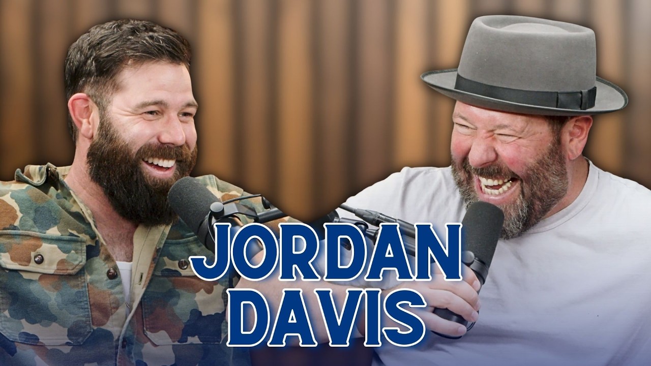 YouTube post by @bertkreischer for Benebone. Caption reads: Jordan Davis Buys Dirt | Bertcast # 706.